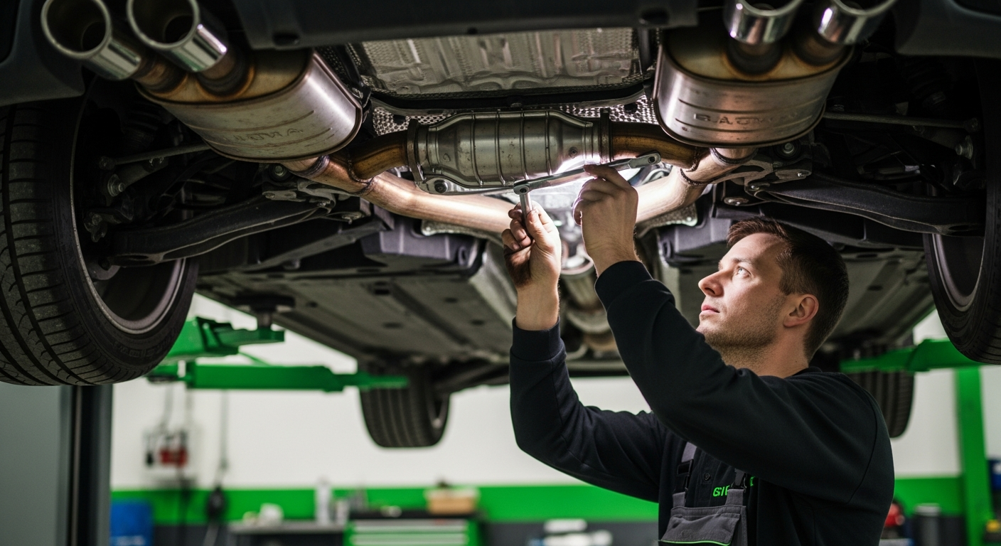 Auspuff, Katalysator und Partikelfilter