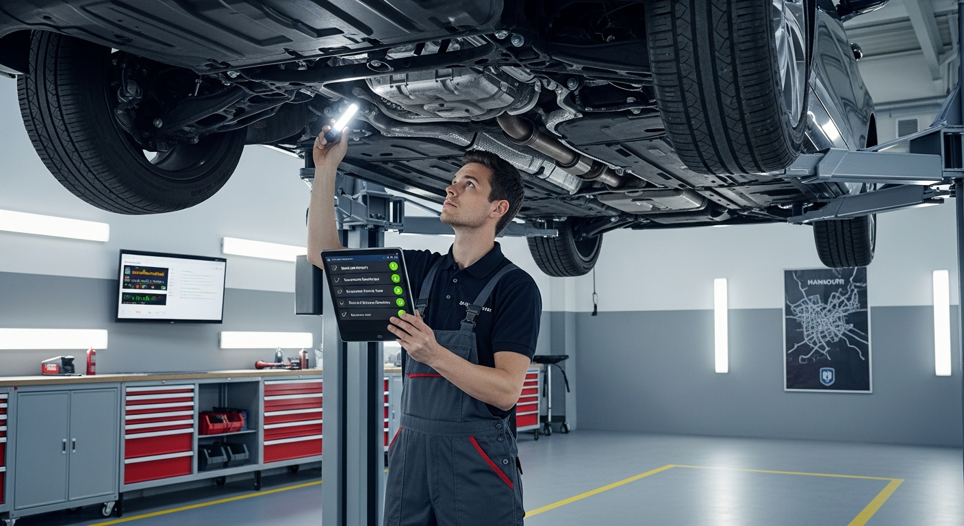 Inspektion und Gebrauchtwagen-Check